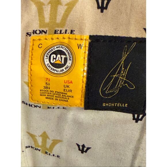 CATERPILLAR CAT Shoes 7.5 Womens Knee High Boots Rust Leather Boho Buckle Zip - Picture 8 of 10